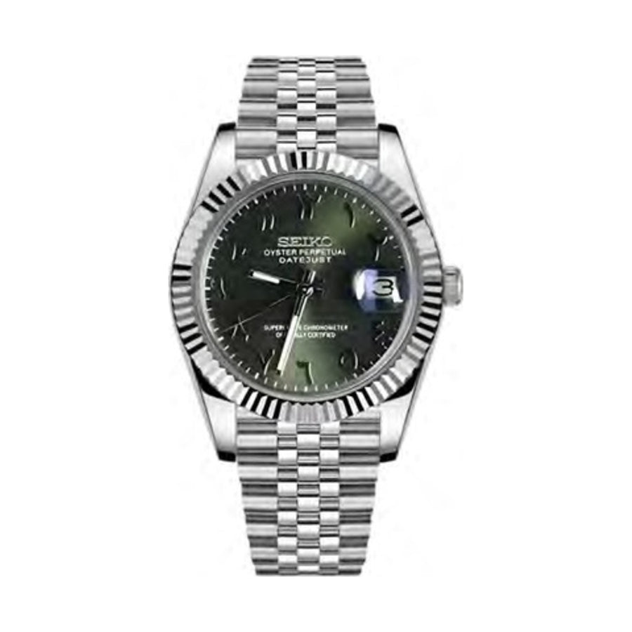 Datejust Mod - Olive Green Arabic Dial