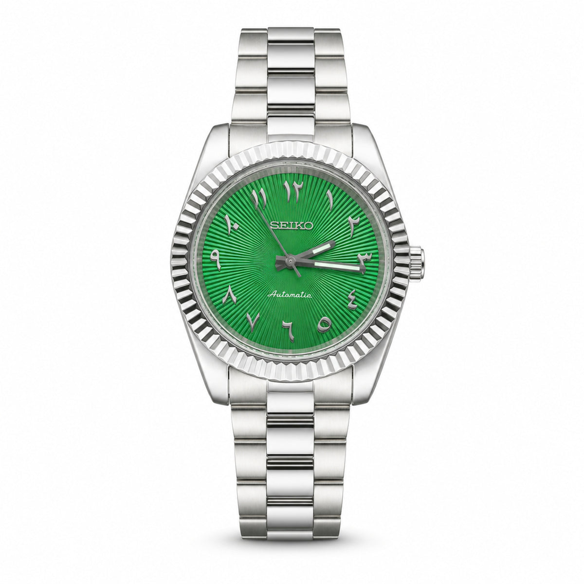 Datejust Mod – Textured Green Arabic Dial