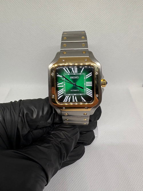 Santos Mod - Emerald Green (Two Tone Gold)