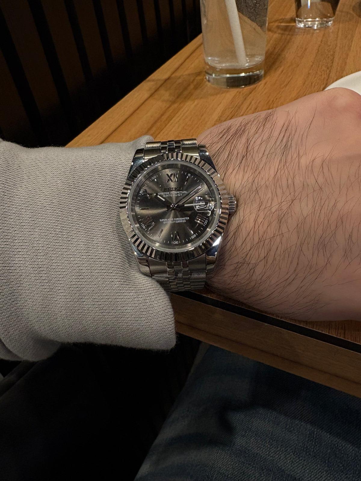 Datejust Mod - Smokey Grey Roman Dial