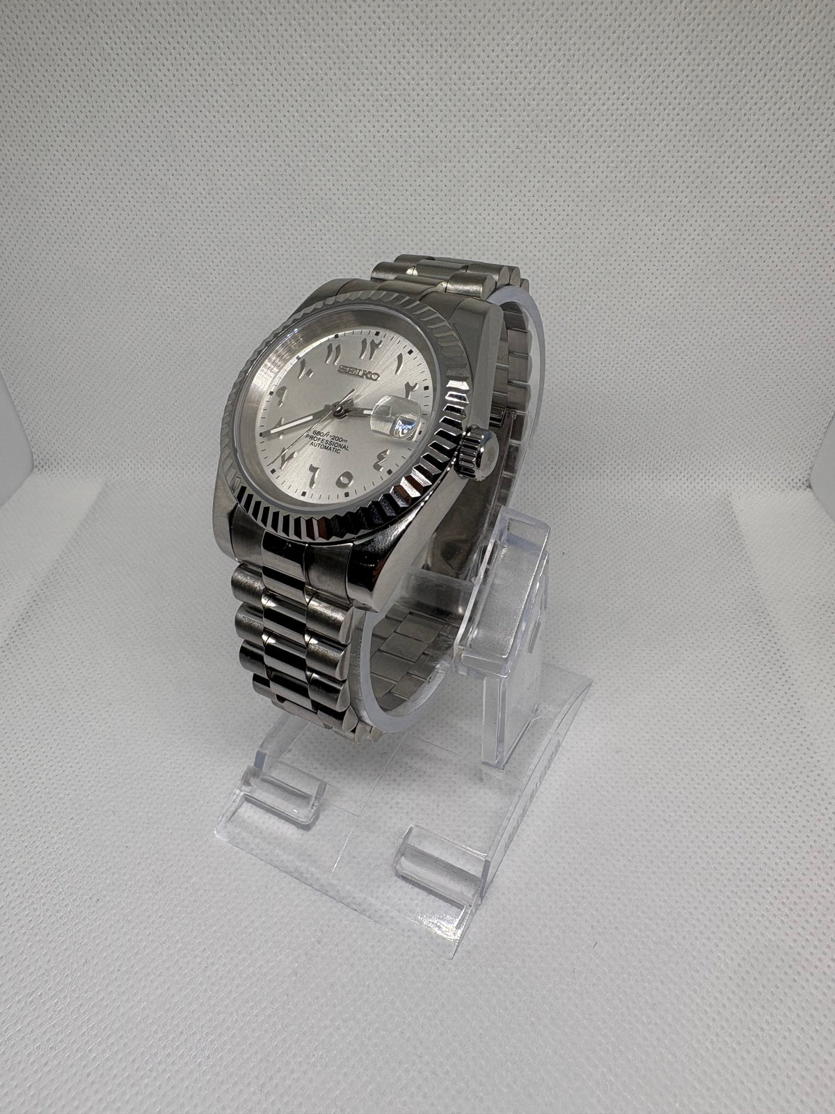 Datejust Mod -  Platinum Arabic dial