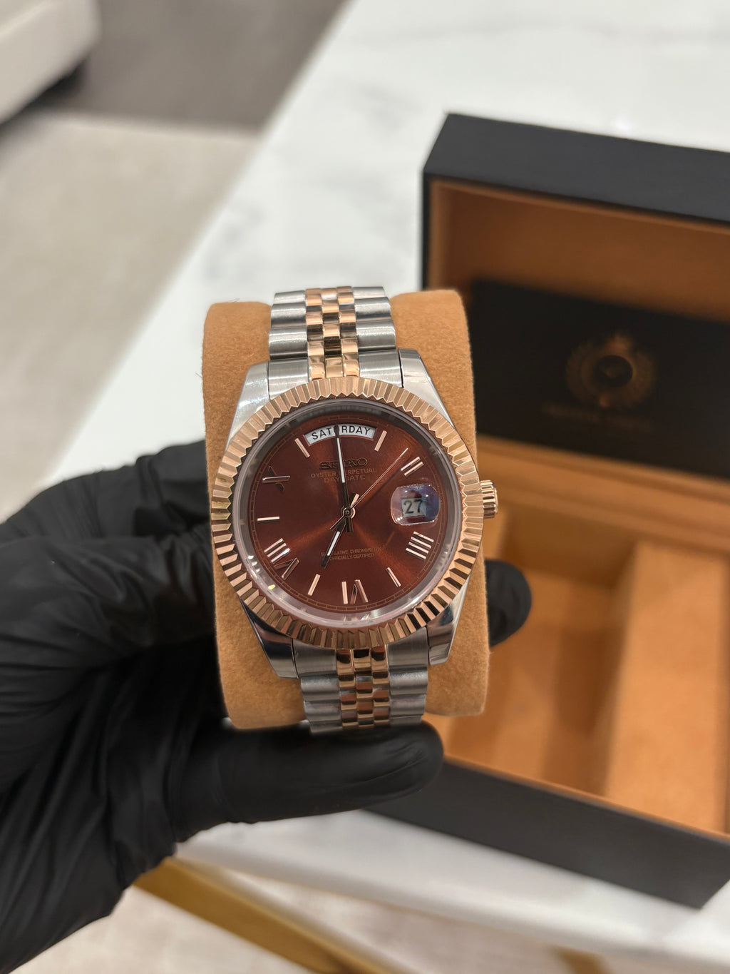 Day-Date Mod - Chocolate (Two Tone Rose Gold)
