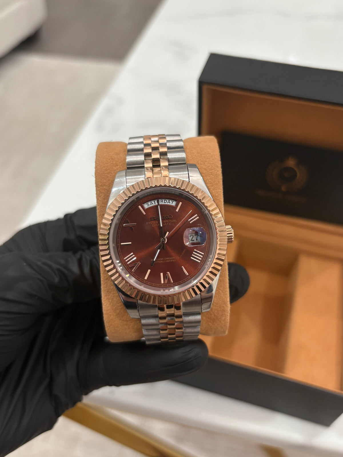 Day-Date Mod - Chocolate (Two Tone Rose Gold)