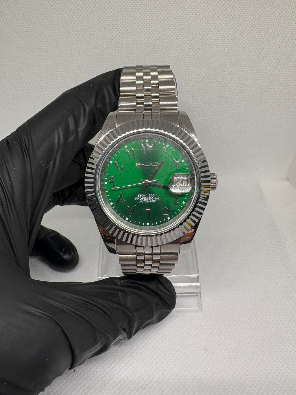 Datejust Mod -  Emerald Green Arabic Dial