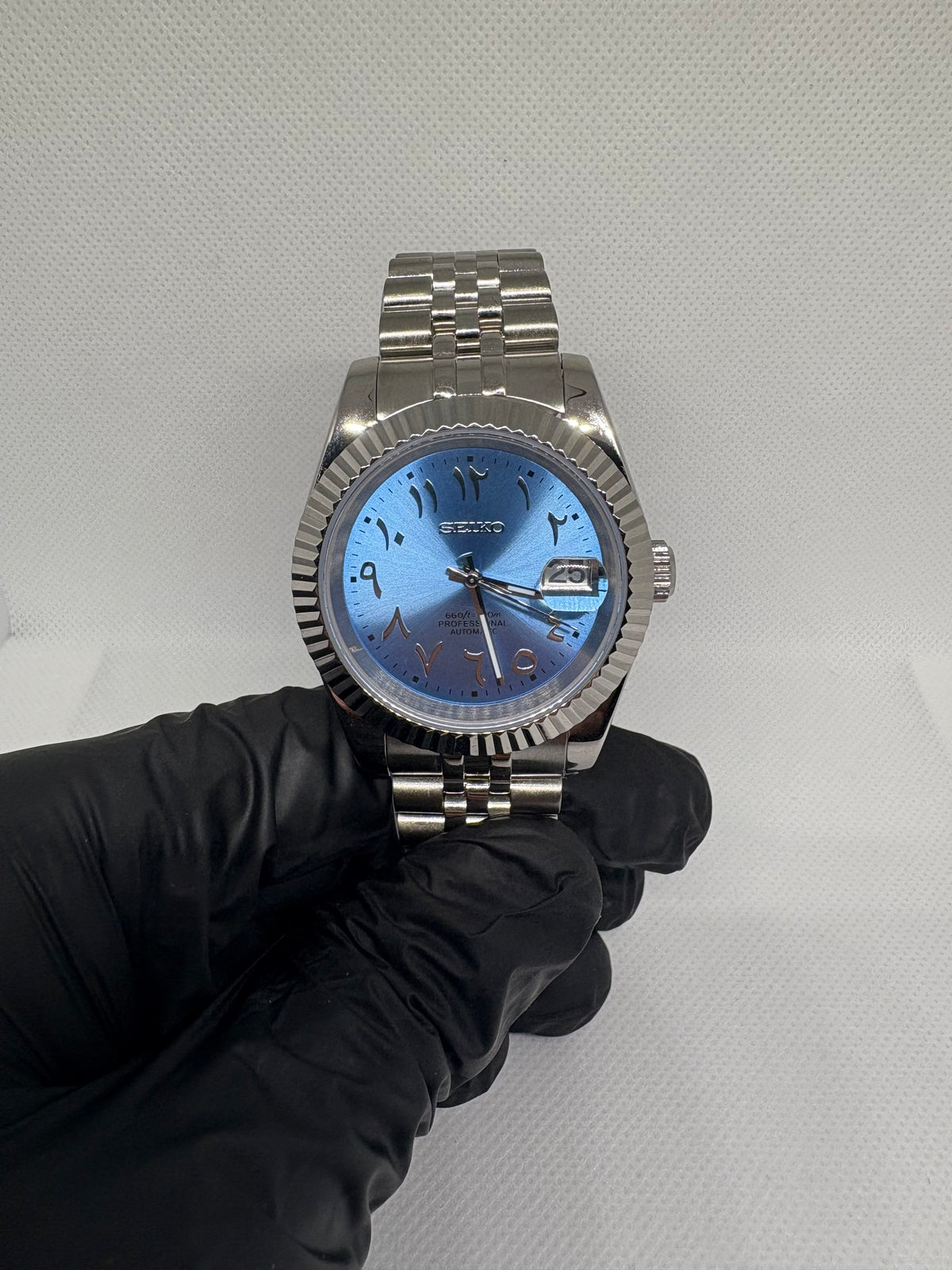 Datejust Mod -  Icey Blue Arabic Dial