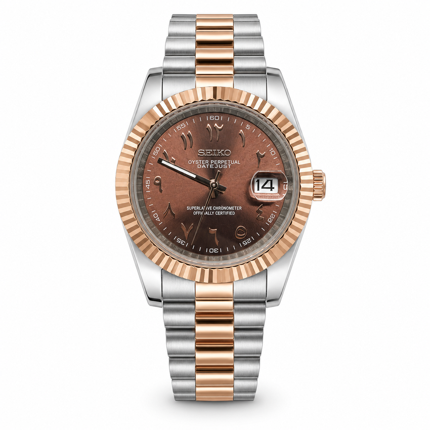 Datejust Mod -  Chocolate (Two Tone Rose Gold)