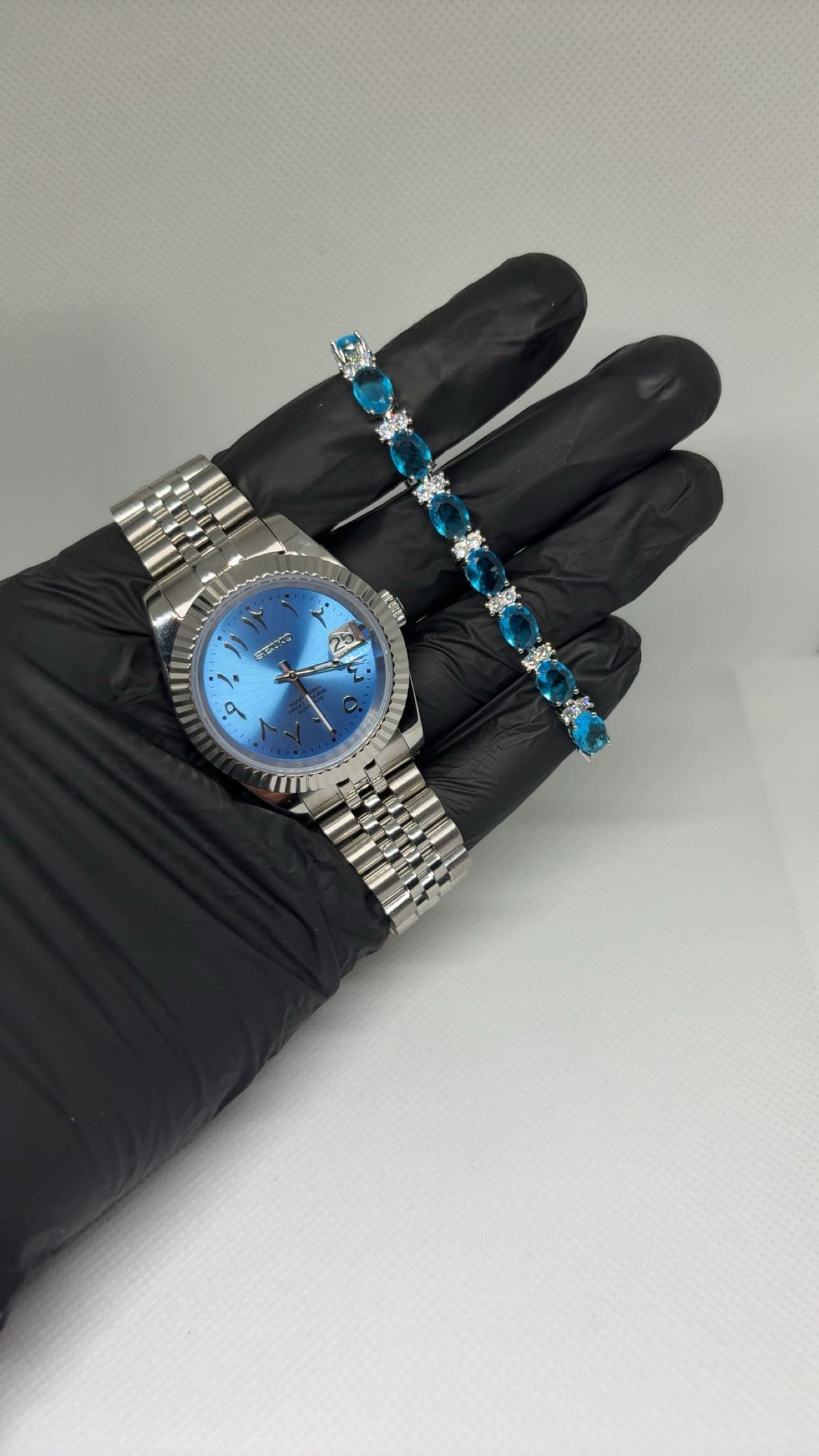 Datejust Mod -  Icey Blue Arabic Dial