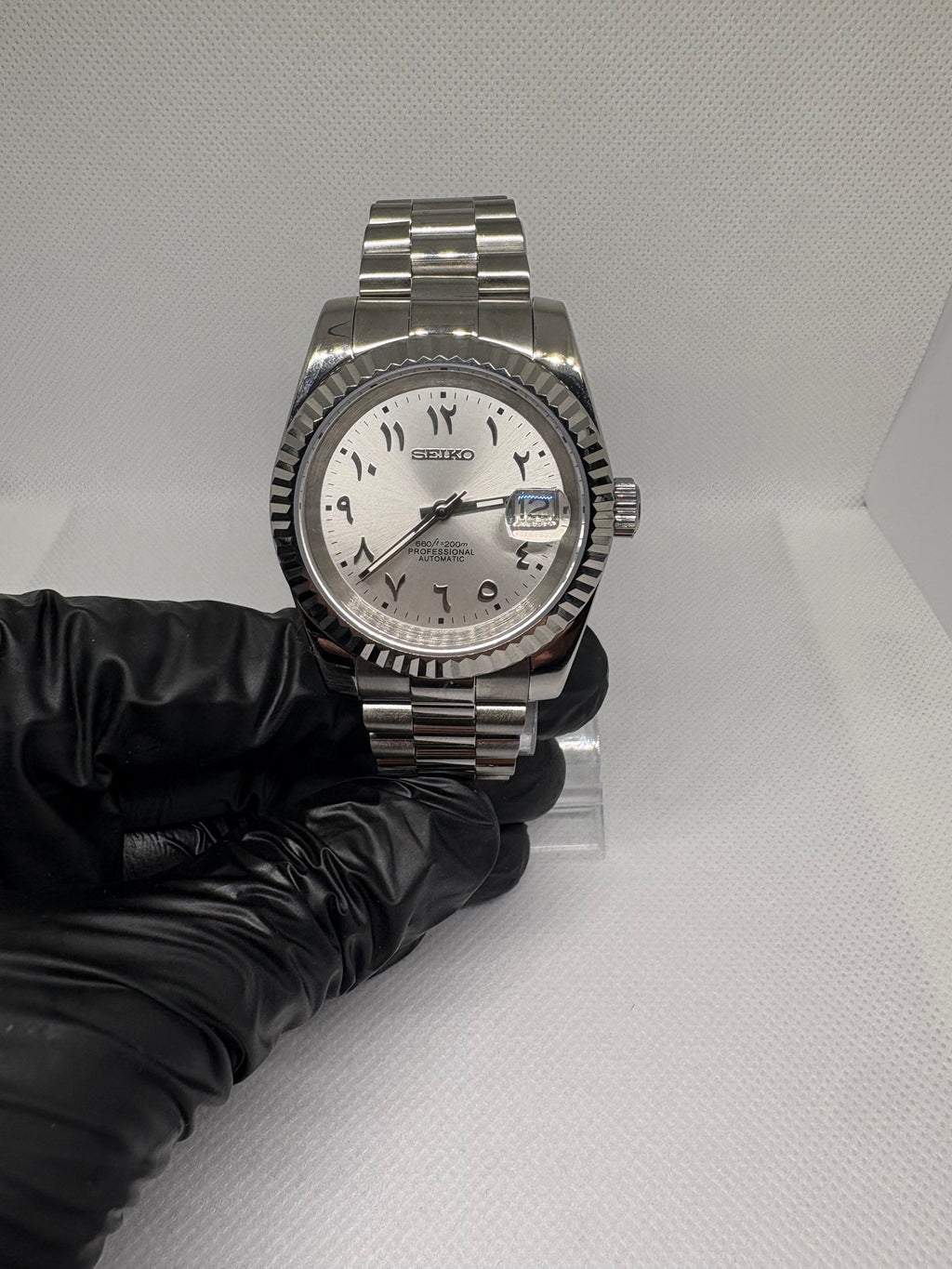 Datejust Mod -  Platinum Arabic dial