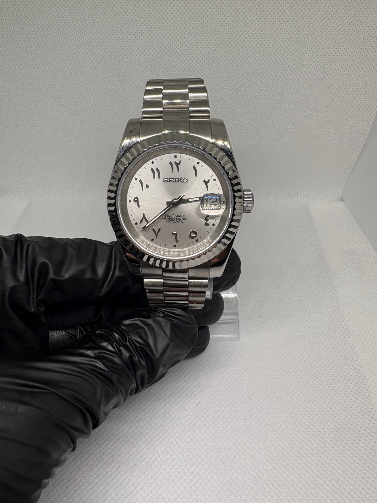 Datejust Mod -  Platinum Arabic dial