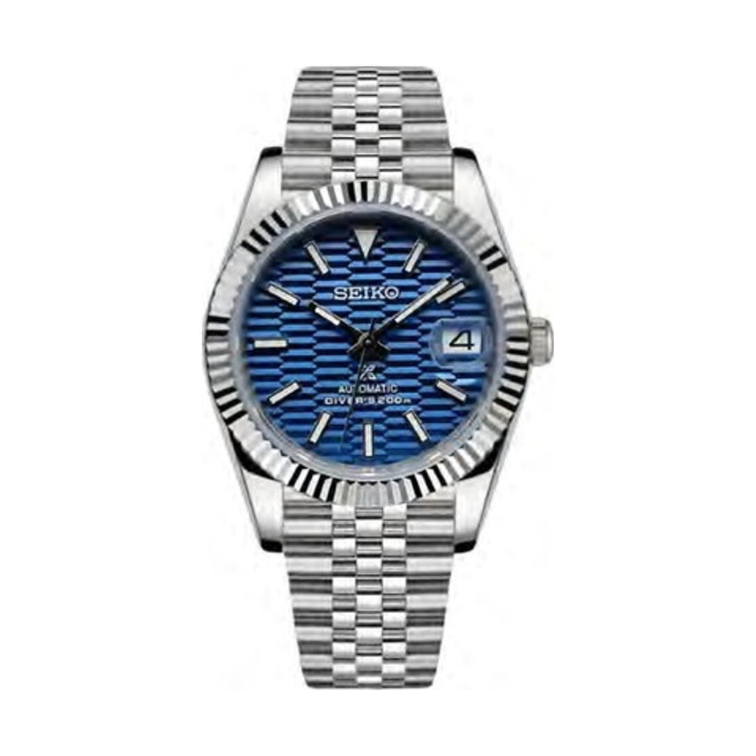 DateJust Mod Textured Blue