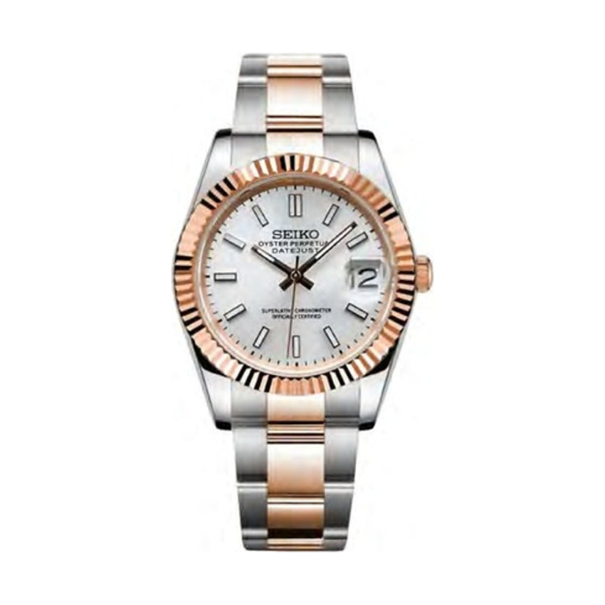 DateJust Mod - Two-Tone White Dial