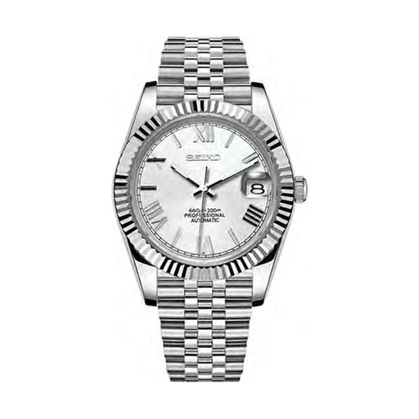 DateJust Mod - Whie Roman Dial