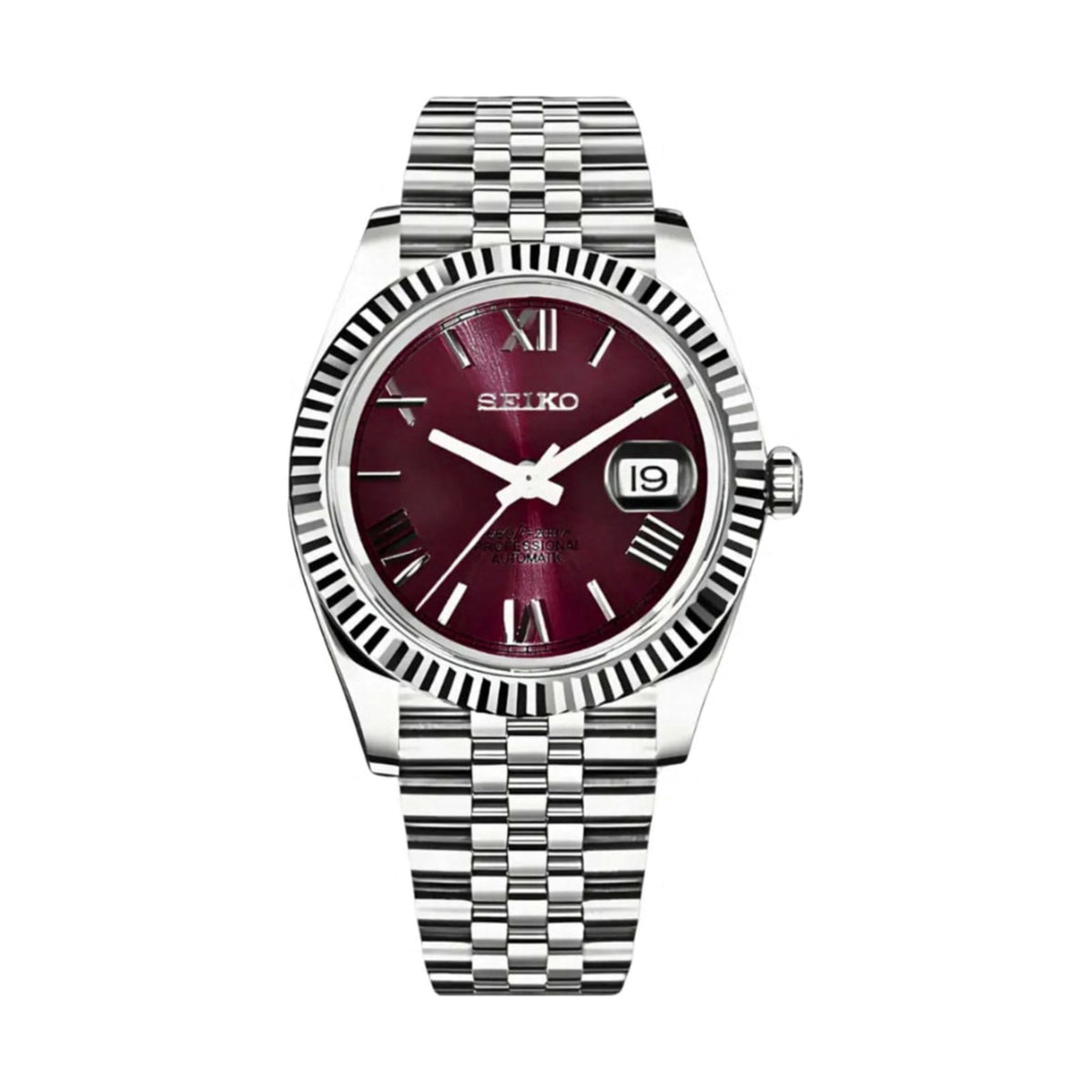 DateJust Mod - Burgundy Dial