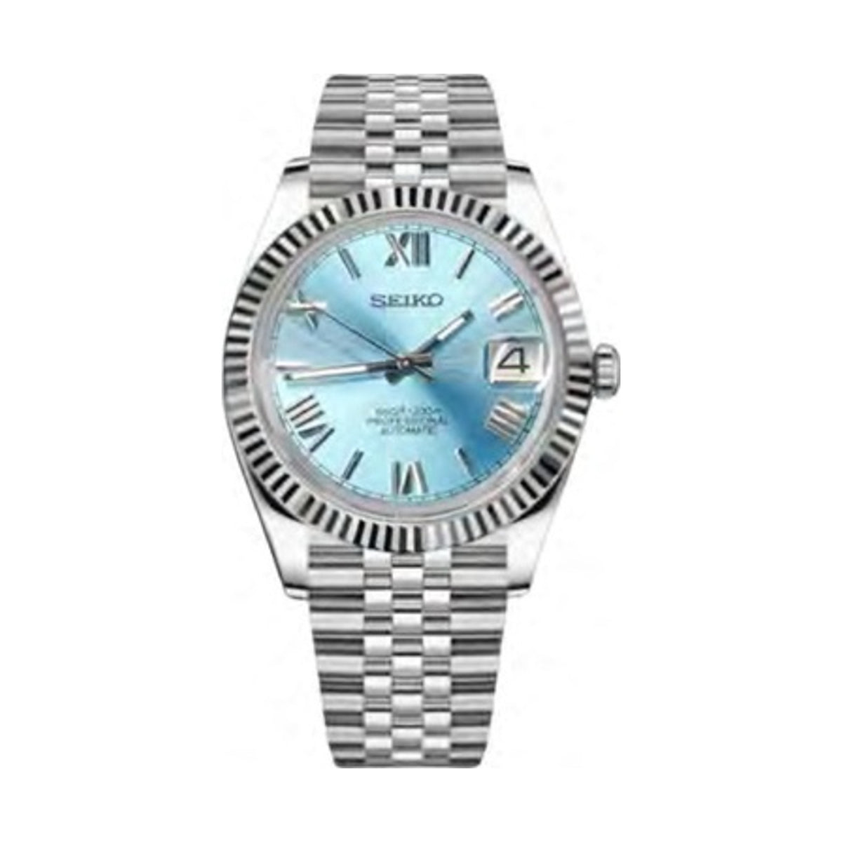 DateJust Mod - Icy Blue Roman Dial