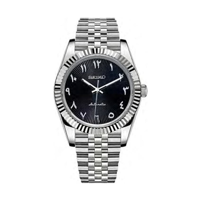 DateJust Mod - Black Textured Arabic Dial