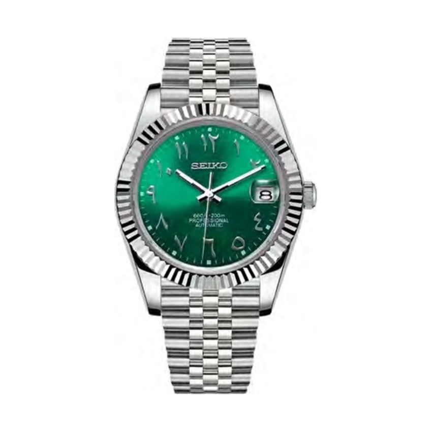 DateJust Mod - Emerald Green Arabic Dial