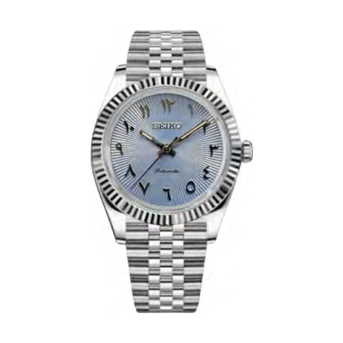 DateJust Mod - Blue textured Arabic Dial