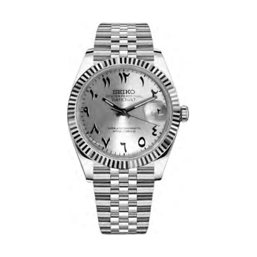 Datejust Mod -  Platinum Arabic dial