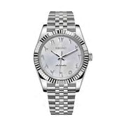 DateJust Mod - White Textured Arabic Dial