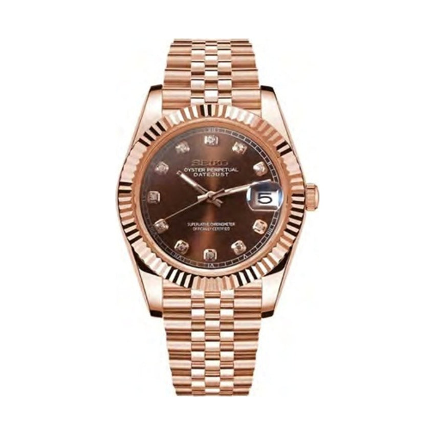 Diamond Dial DateJust Mod - Chocolate