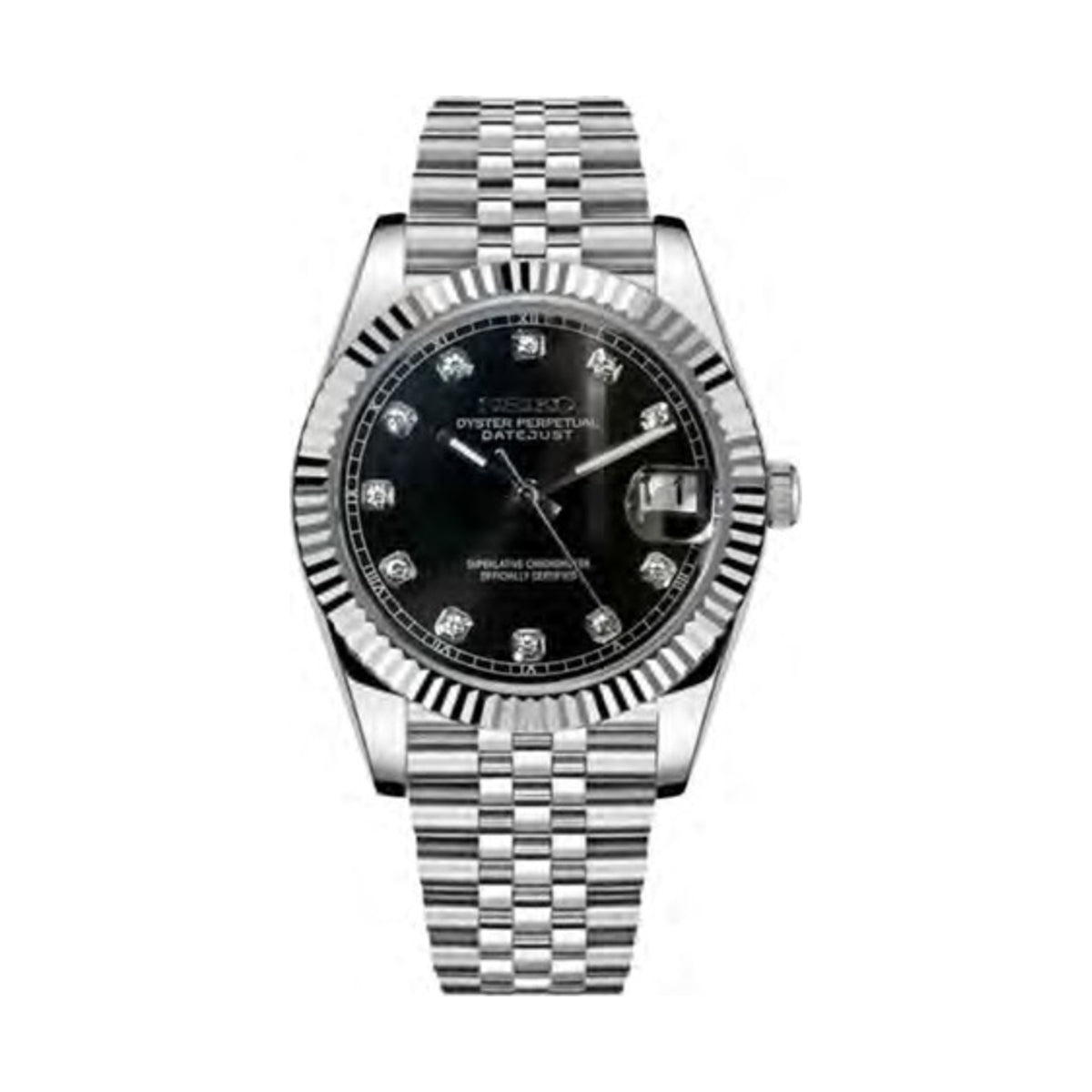 Diamond Dial DateJust Mod - Black