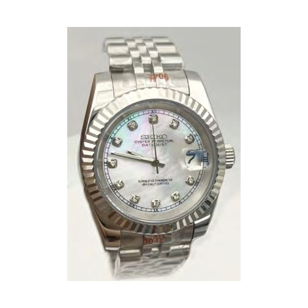 Diamond Dial DateJust Mod - Mother Pearl