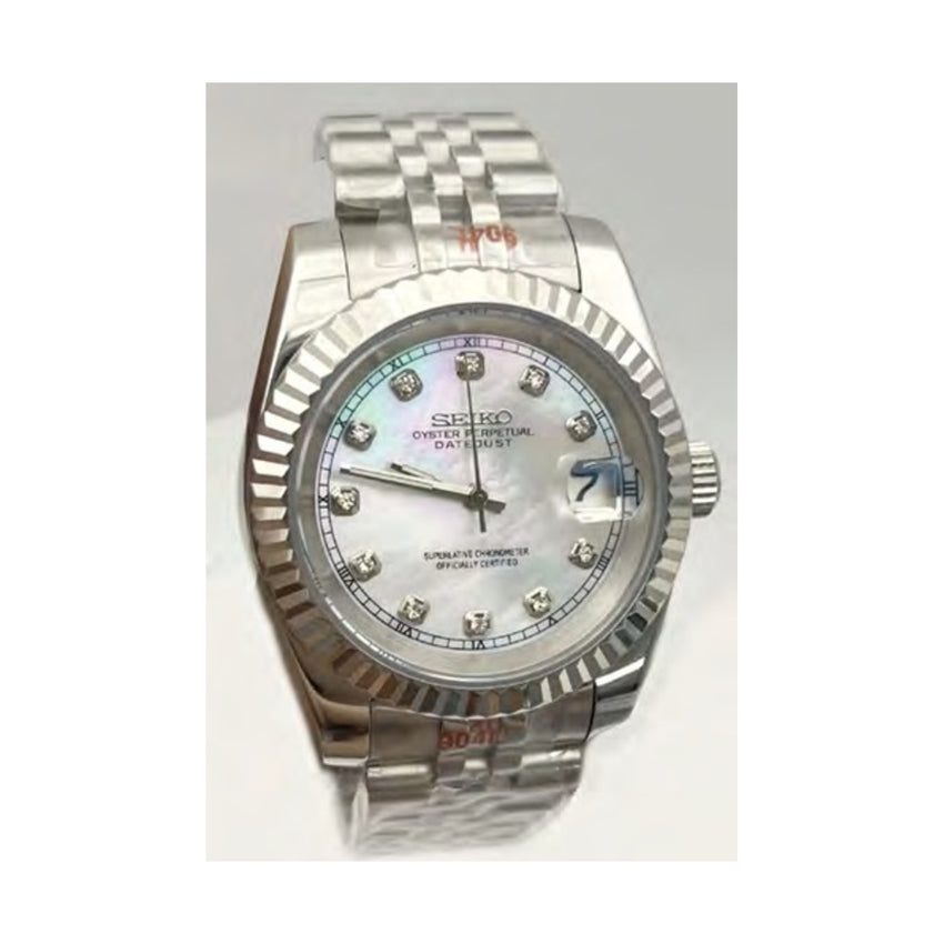 Diamond Dial DateJust Mod - Mother Pearl