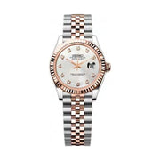 Ladies Date Just Mod - Two Tone White (Rose Gold)