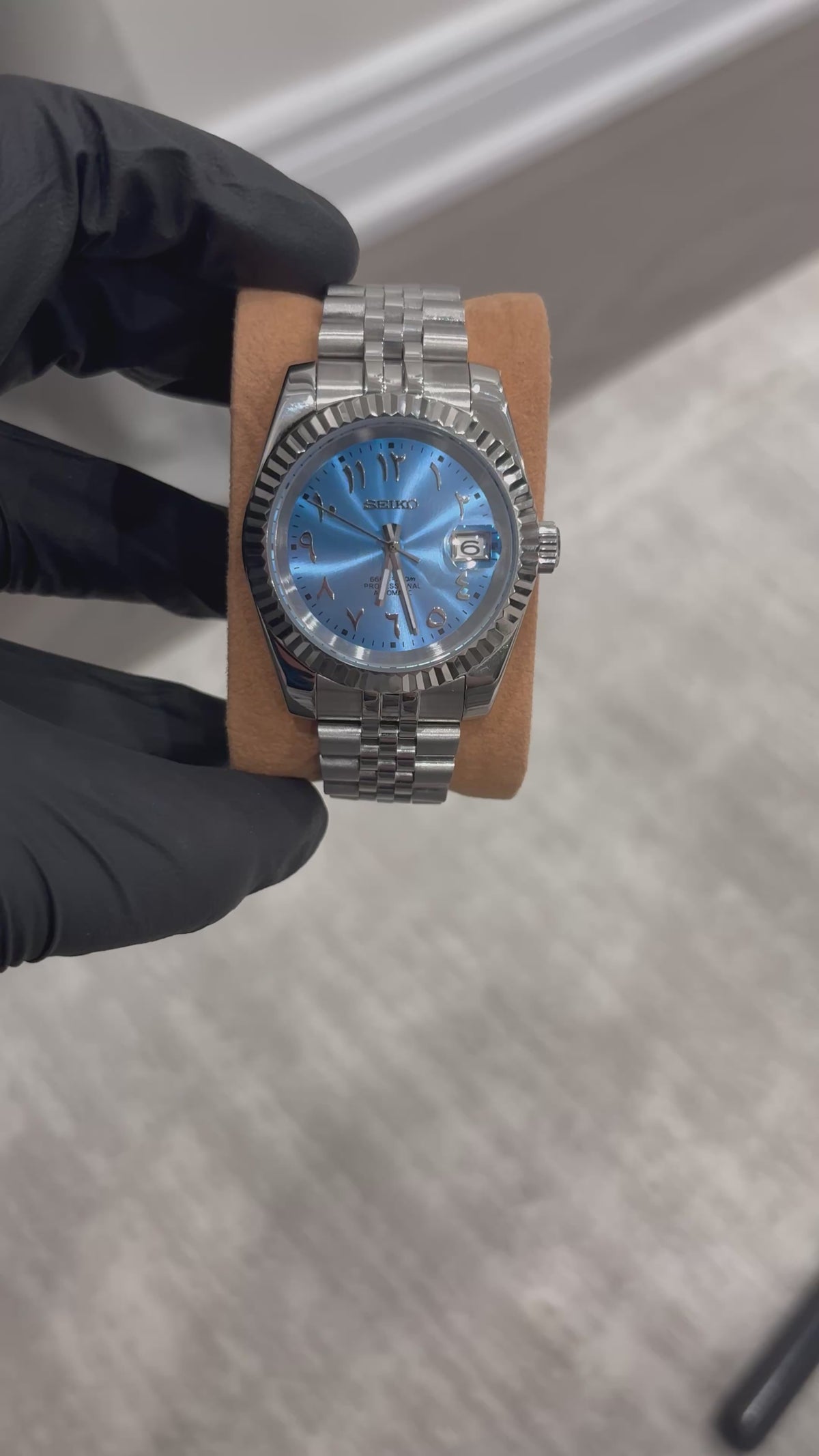 Datejust Mod -  Icey Blue Arabic Dial