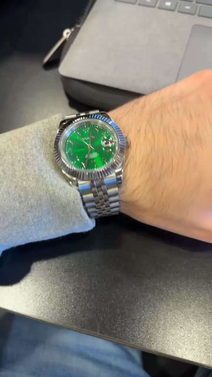 Datejust Mod -  Emerald Green Arabic Dial