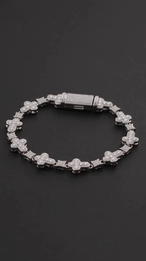 Silver Clover Tennis Bracelet